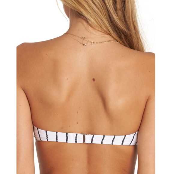 Billabong Flora Beat Striped Bandeau Bikini Top - Picture 2 of 14